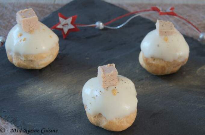 Les petits choux au foie gras glacé au panais de KarineCuisine