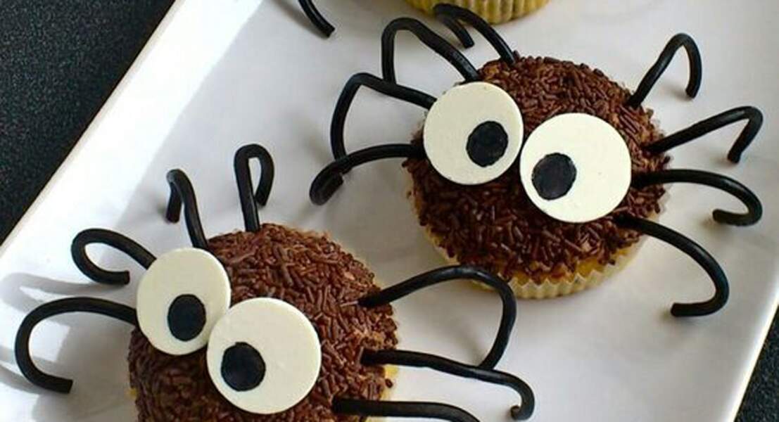 Cupcakes araignée