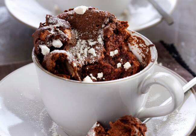 Mugcake au chocolat croustillant