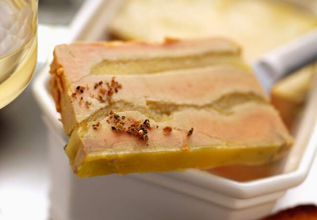 Terrine de foie gras aux pommes