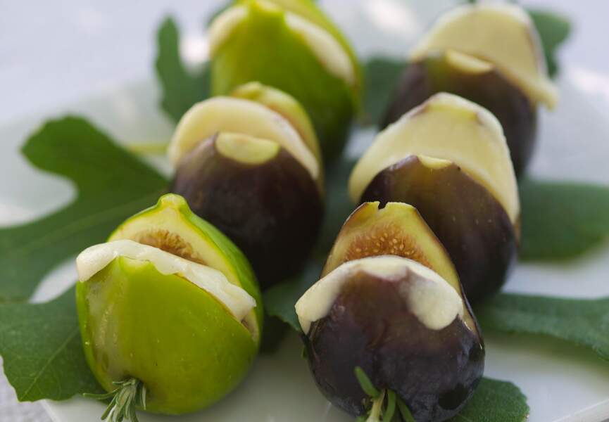 Brochettes de figues à la mozzarella