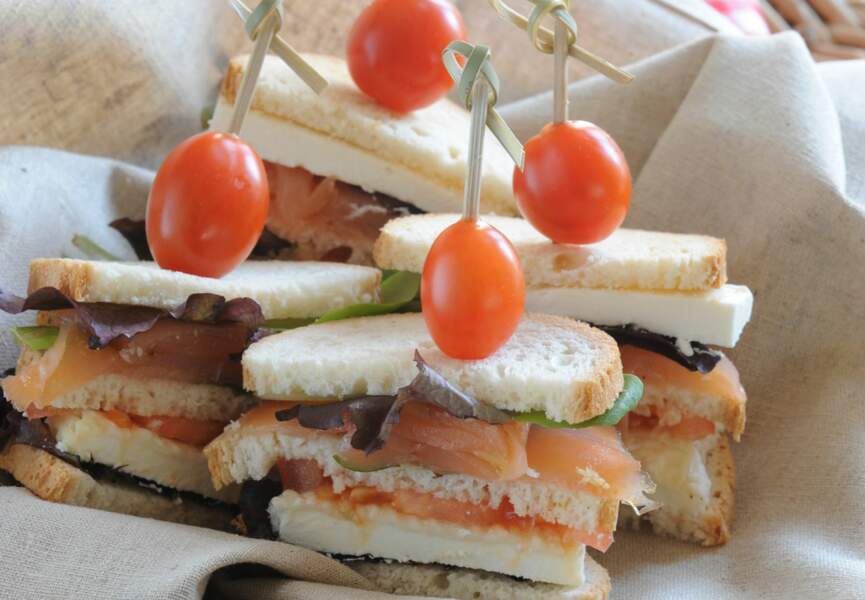 Club sandwich saumon-chèvre