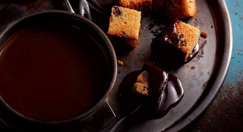 La fondue chocolat caramel de Christophe Adam