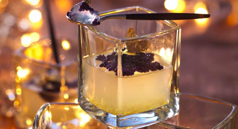 Gelée de vodka et citron au caviar