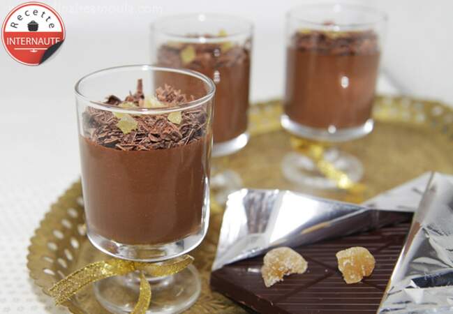 Les verrines au chocolat coco et gingembre confit de Culinaire Amoula
