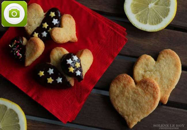 Les biscuits de la Saint-Valentin au citron et chocolat noir de Soo Food & Co 