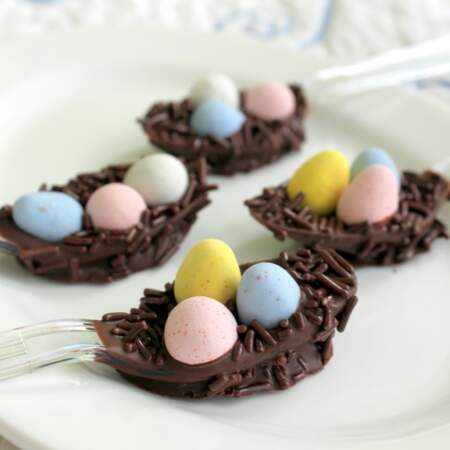 Petits nids de Pâques tout chocolat