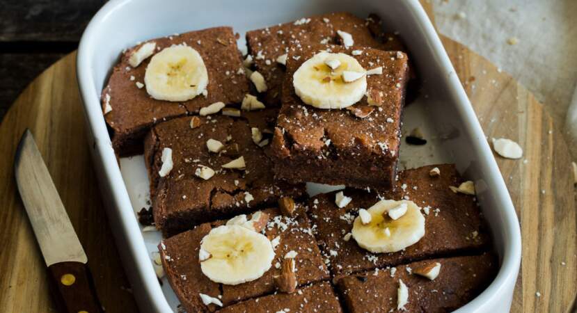 Brownie au chocolat et banane vegan
