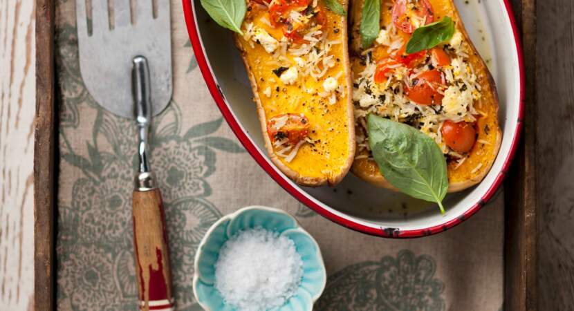Courge butternut farcie tomate fromage	 