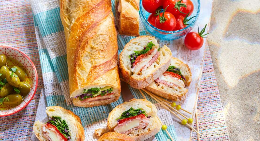 Sandwich baguette à l’italienne