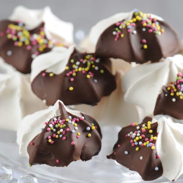 Mini meringues au chocolat