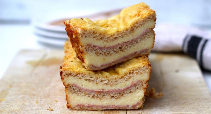 Croque-cake jambon fromage en vidéo