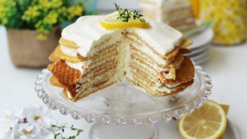 Gâteau frigo thym, citron