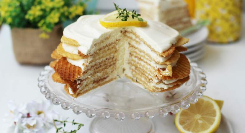 Gâteau frigo thym, citron