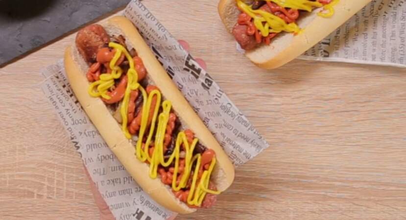 Faux hot-dog, végétarien et sans E250