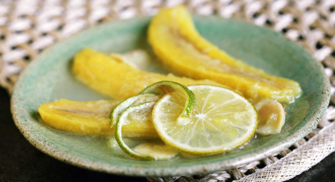 Banane cuite au citron vert et au citron jaune