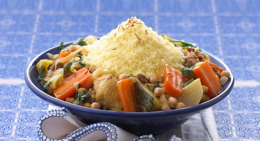 Couscous aux légumes et aux épices marocaines