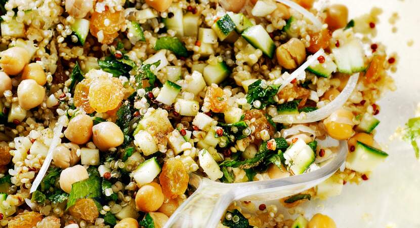 Recettte salade quinoa pois chiche