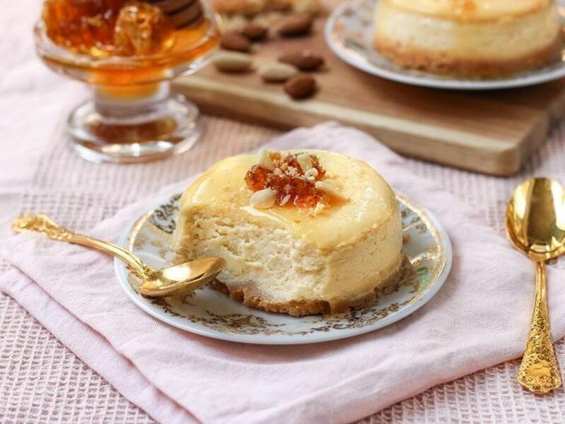 Cheesecake miel & amandes