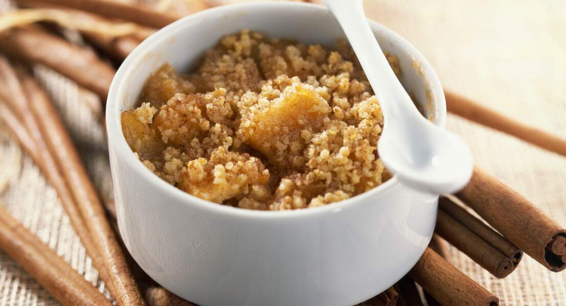 Crumble pomme cannelle
