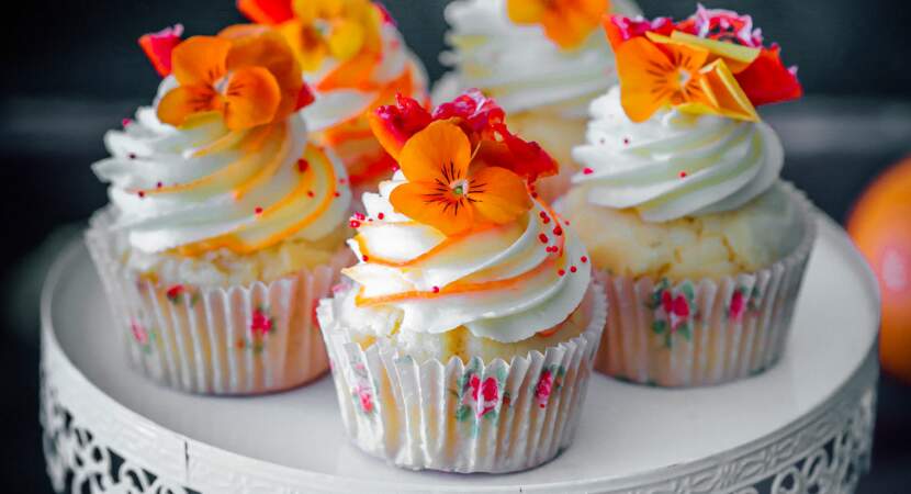 Cupcakes à l'orange sanguine