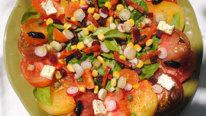 Salade de tomates et crudités