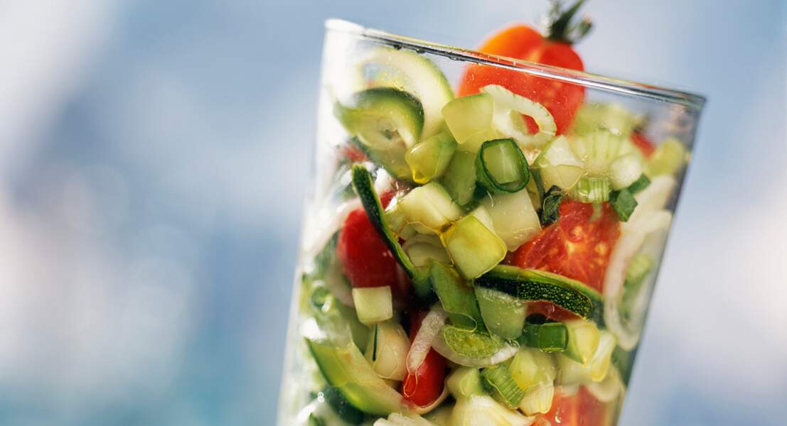 Salade de légumes minceur en verrine