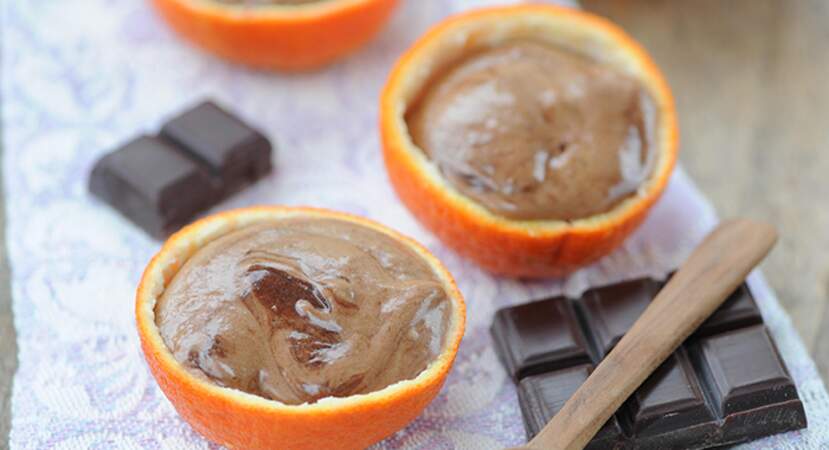 Mousse au chocolat aux mandarines