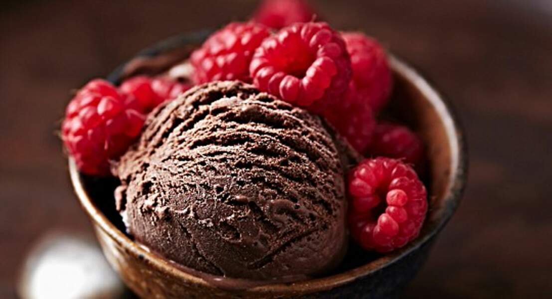 Crème glacée chocolat et sans E520