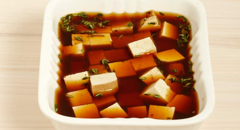 Tofu mariné sauce soja