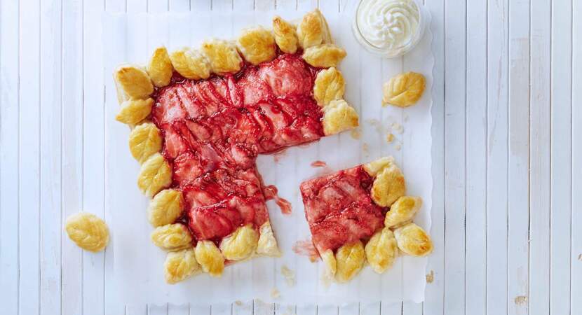 Tarte aux fraises cuites