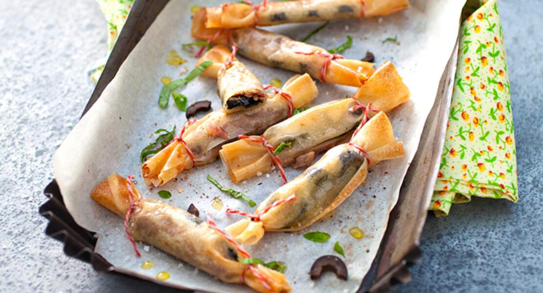 Bonbons croustillants aux anchois et olives