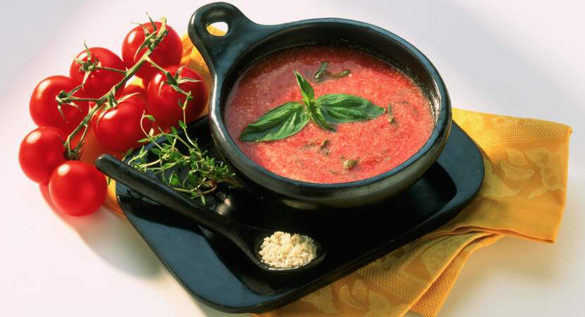 Gaspacho tomate et basilic