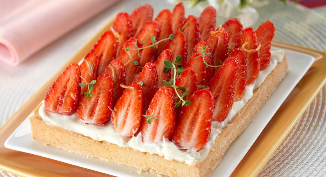 Samedi : Tarte aux fraises à la crème mascarpone