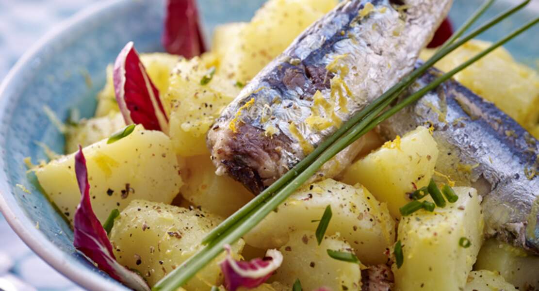 Salade de pommes de terre et sardines au yuzu