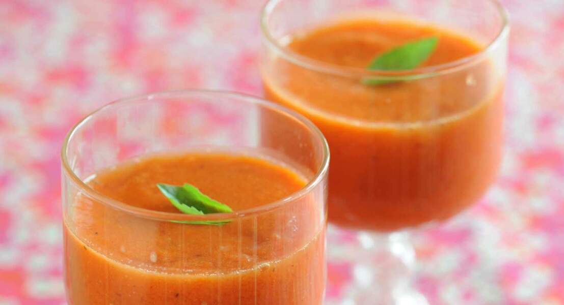 Gaspacho de tomate et poivron au piment doux
