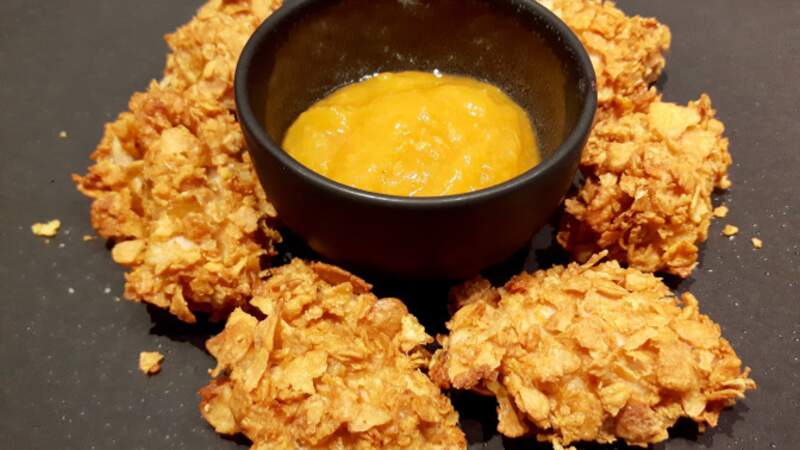 Sans complexe, nuggets de poulet aux corn flakes