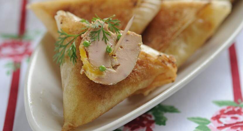 Samoussas de foie gras aux épices