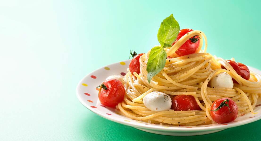 Spaghettis tomate-mozzarella