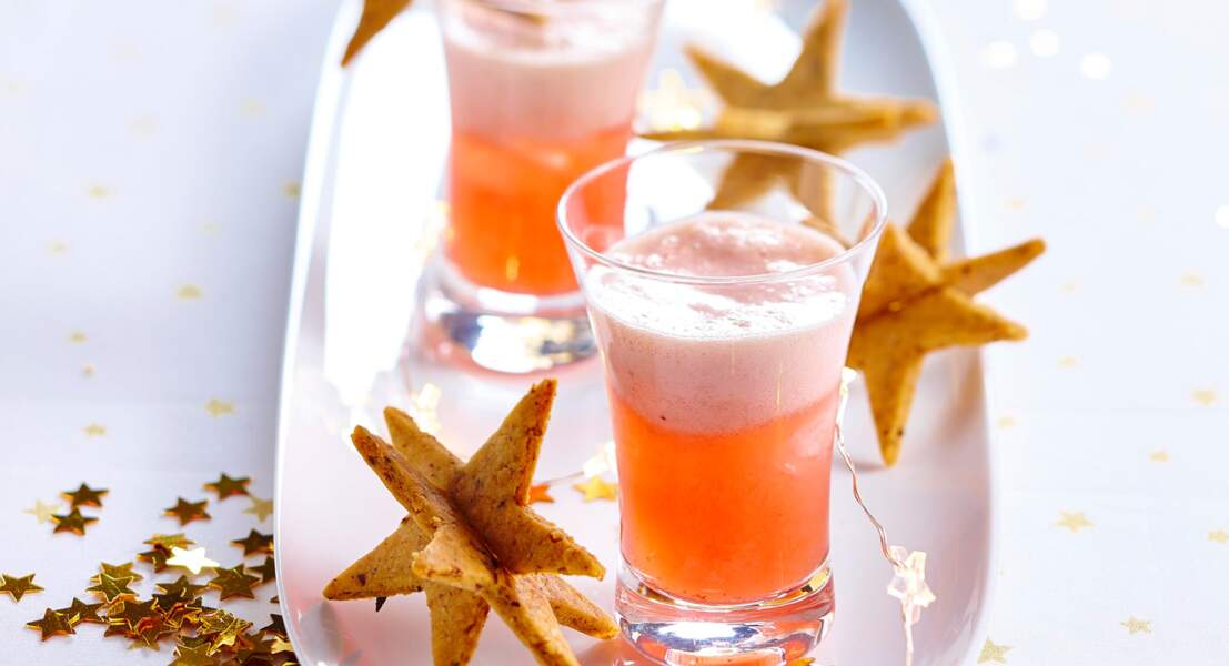 Cocktail rosé Champagne et étoiles 3D