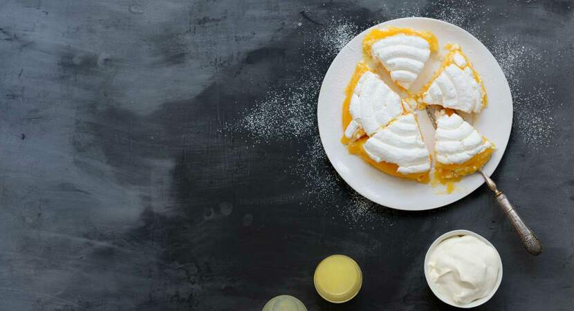 Pavlova tarte au citron meringuée