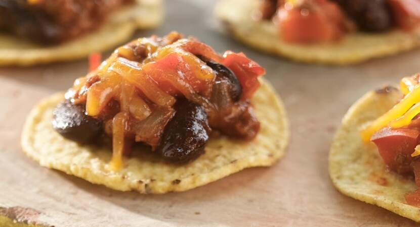 Tacos au chili con carne à la mexicaine pour l'apéro