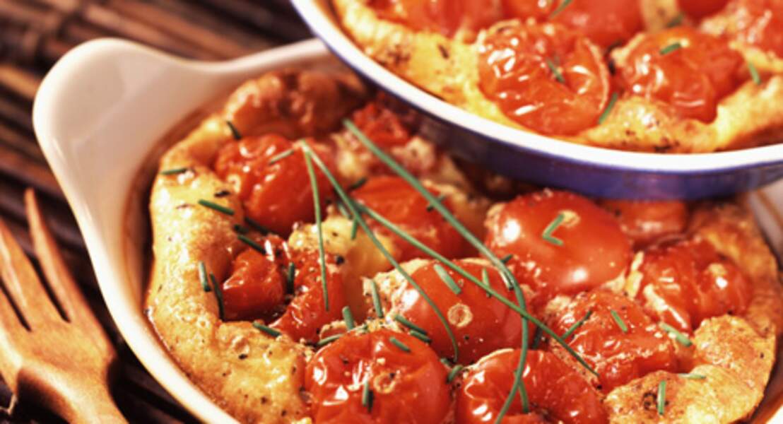 Mardi : Clafoutis de tomates cerises