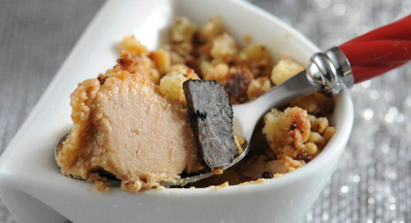 Crumble foie gras et truffe