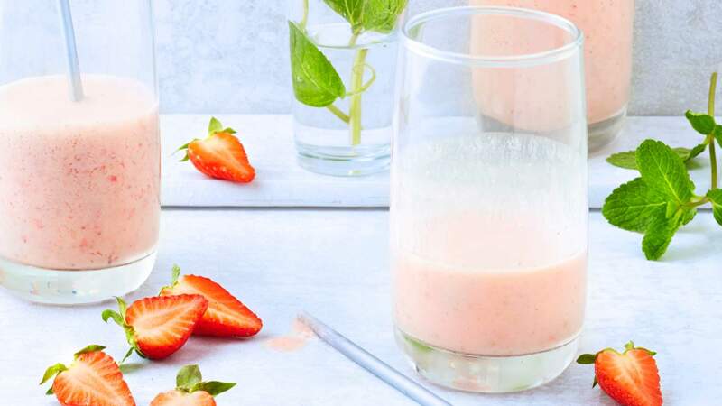 Smoothie coco fraise sans lactose