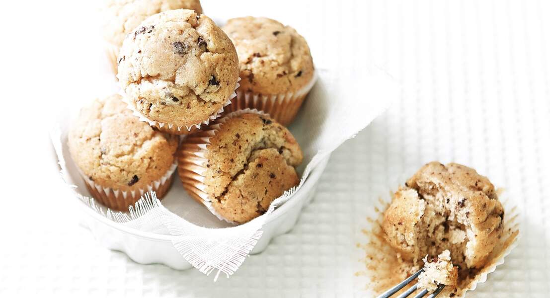 Version moins sucrée : Muffins allégés aux pépites de chocolat