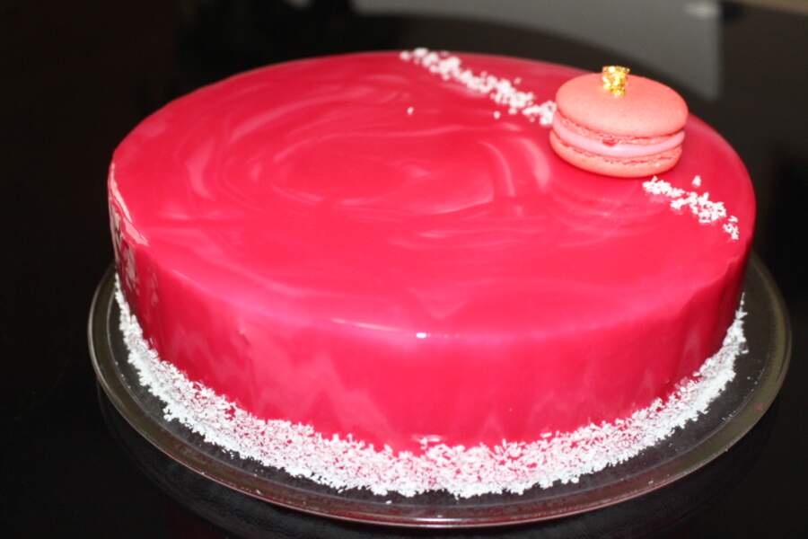 Entremets framboise/coco