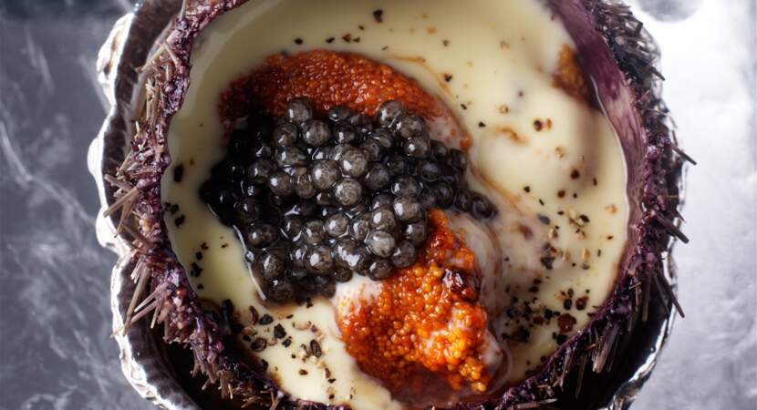 Beurre d'oursins au caviar