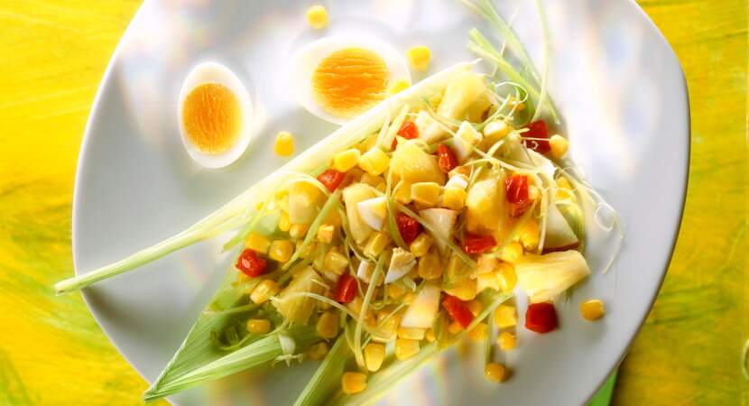 Salade d'ananas au maïs