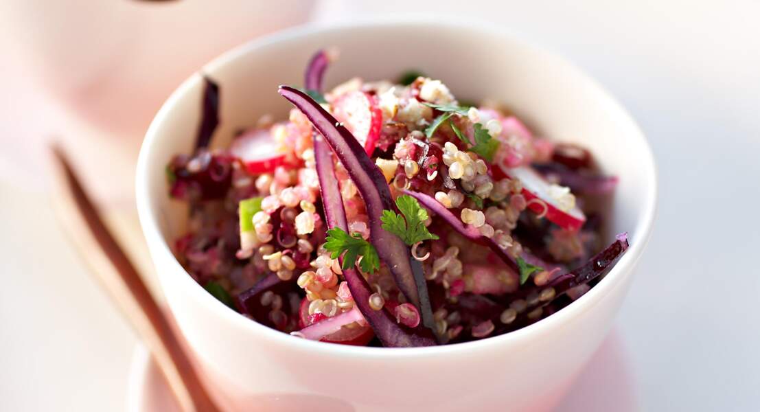 Salade rose au quinoa